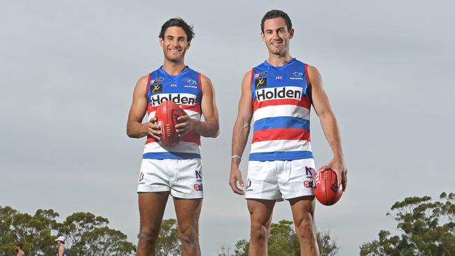 \Daniel Menzel (right) joined brother Troy at Central District. Picture: Tom Huntley