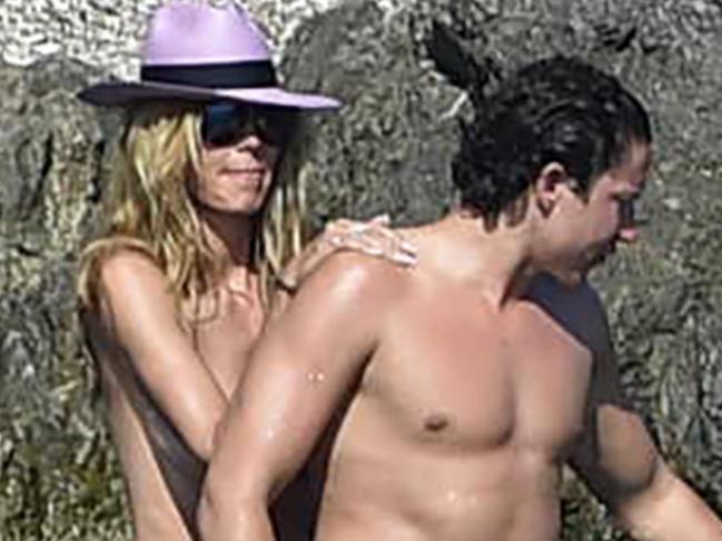 *EXCLUSIVE* ** RESTRICTIONS: ONLY AUSTRALIA, NEW ZEALAND ** Pampelonne, FRANCE - *PREMIUM-EXCLUSIVE* ** RESTRICTIONS: ONLY UNITED STATES, BRAZIL, AUSTRALIA, CANADA, NEW ZEALAND ** Pampelonne, FRANCE - *PREMIUM EXCLUSIVE* Pampelonne, France - Heidi Klum and her boyfriend Vito Schnabel enjoy a sunny afternoon beachside in Pampelonne, Gulf of Saint-Tropez, south of France, May 17, 2016. Despite the cold waters of the season, the pair took a dip in the Mediterraen sea. BackGrid 18 MAY 2016 For content licensing please contact BackGrid Australia at: Phone: +61 2 9212 2622 / +61 410 818 463 Email: photos@backgrid.com.au