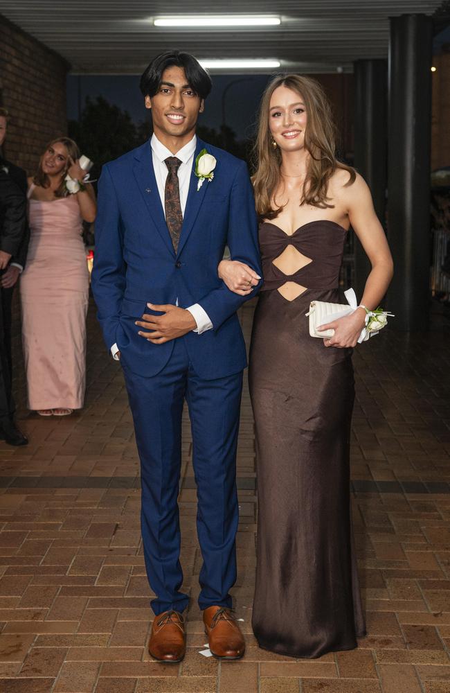 Karan Mohan and partner Lucy Schwennesen at Toowoomba Grammar School formal at Rumours International, Wednesday, November 13, 2024. Picture: Kevin Farmer