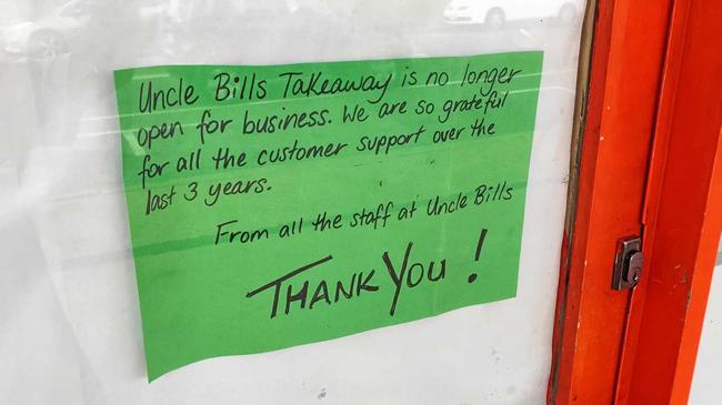 Uncle Bills Takeaway in East Ipswich has closed. Picture: Darren Hallesy