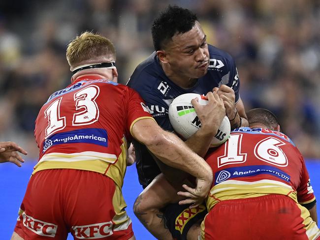 Kulikefu Finefeuiaki has moved from the Cowboys to the Dolphins. Picture: Ian Hitchcock/Getty Images