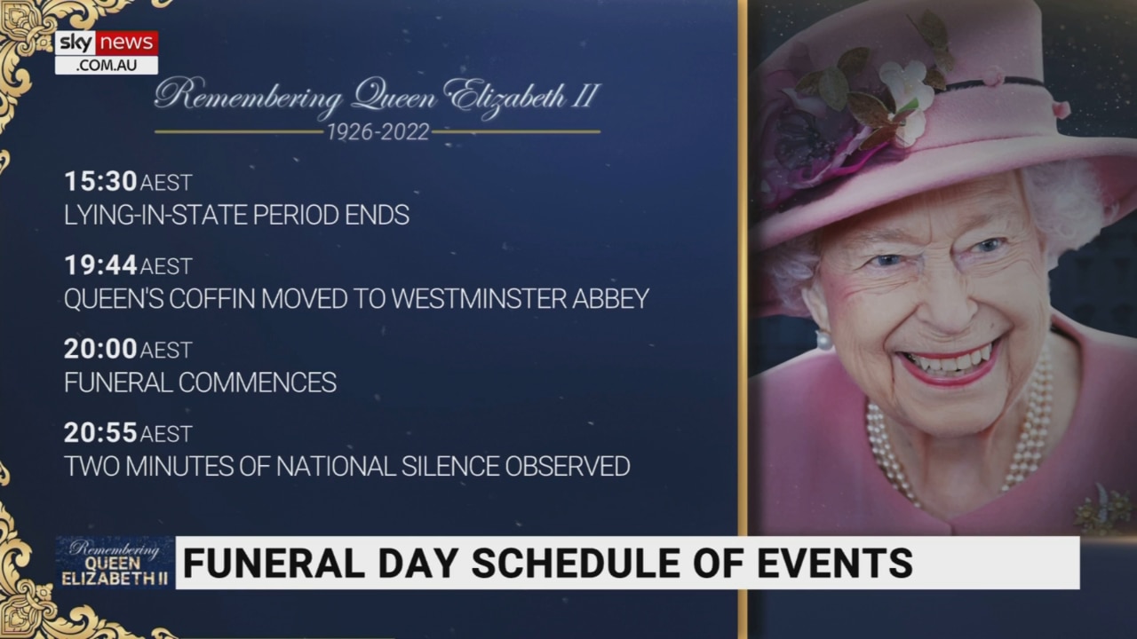 Queen's funeral day schedule of events released