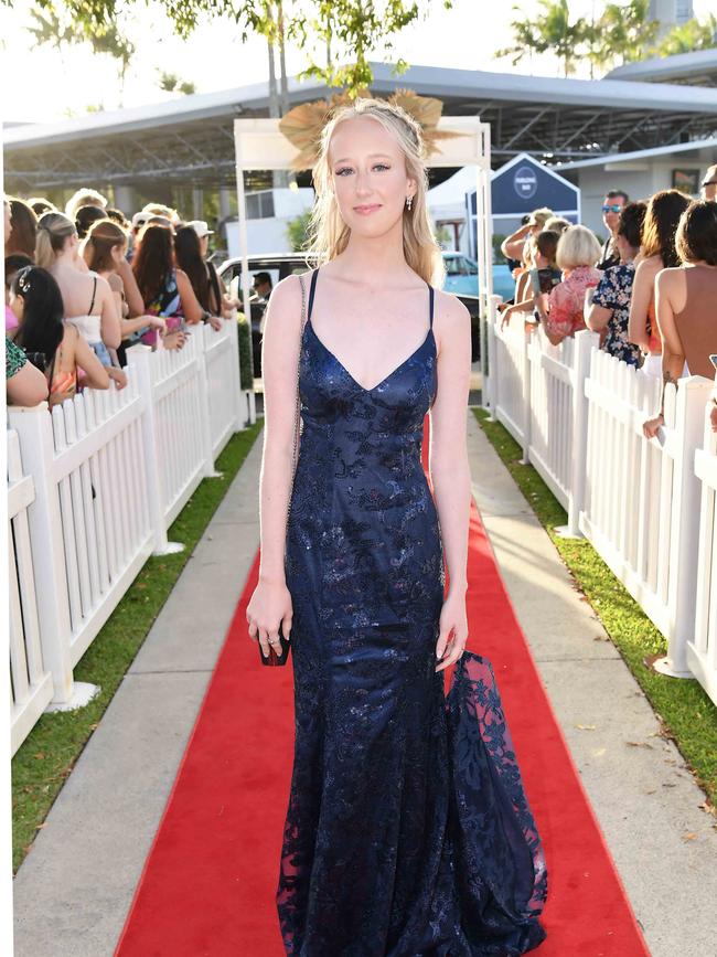 Ava Castle-Gott at the 2023 Caloundra State High School Year 12 formal. Picture: Patrick Woods.