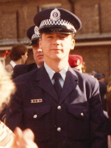 John Verhoeven at his graduation at Redfern Police Academy.