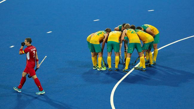 Australia huddles up.