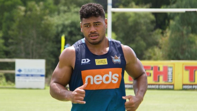 New Titans signing Greg Leleisiuao. Picture: GOLD COAST TITANS