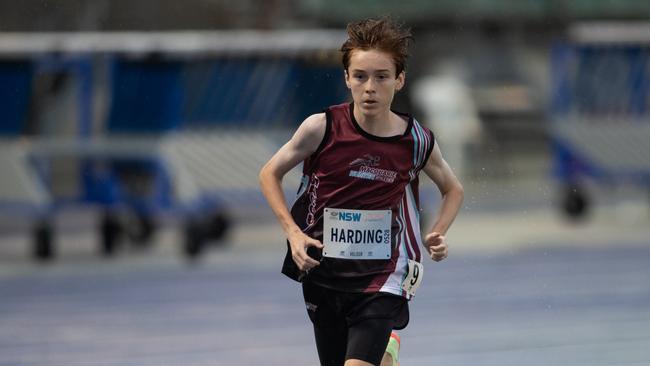 Benjamin Harding from Garden Suburb wins his 3000m race.