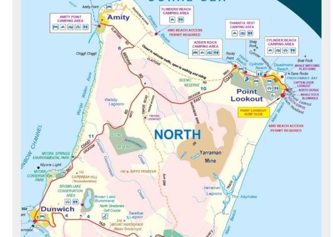 Campsites on North Stradbroke Island.