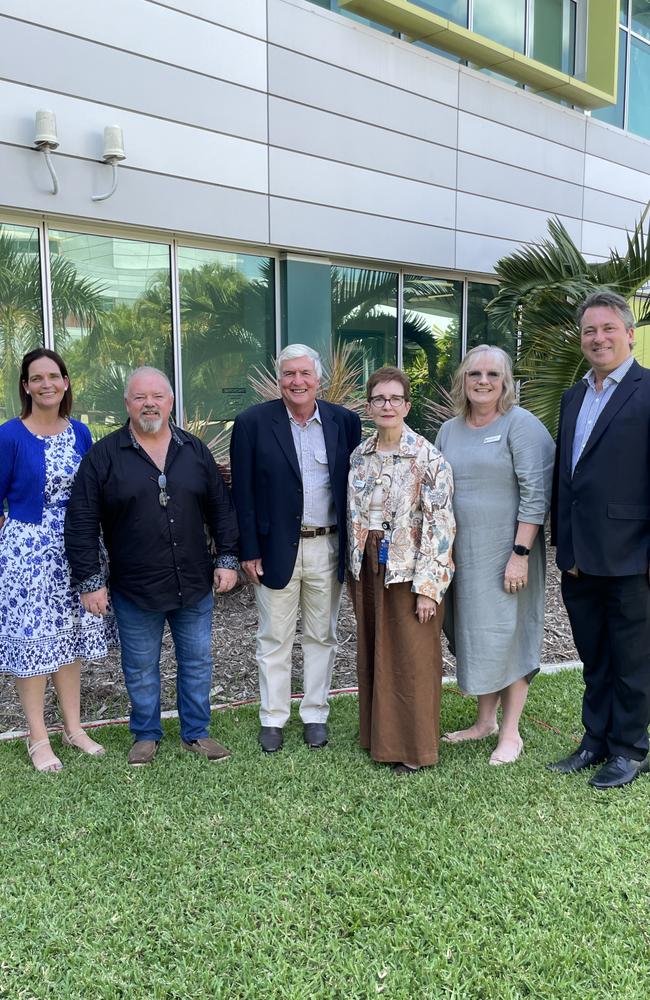 The new Mackay Health and Hospital Service Board: Deputy Chair Kerry Maley, Dr Peter O'Mara, Bill Cooper, Board Chair Helen Darch OAM, Maude Chapman, and Dr Luke Lawton. Photo: Zoe Devenport