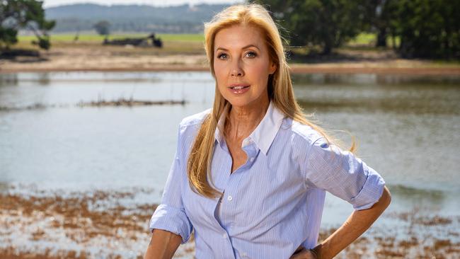 MELBOURNE, FEBRUARY 6, 2025: TV presenter Catriona Rowntree is speaking out to protect her property and the Little River and You Yangs area from lithium solar panels. Picture: Mark Stewart