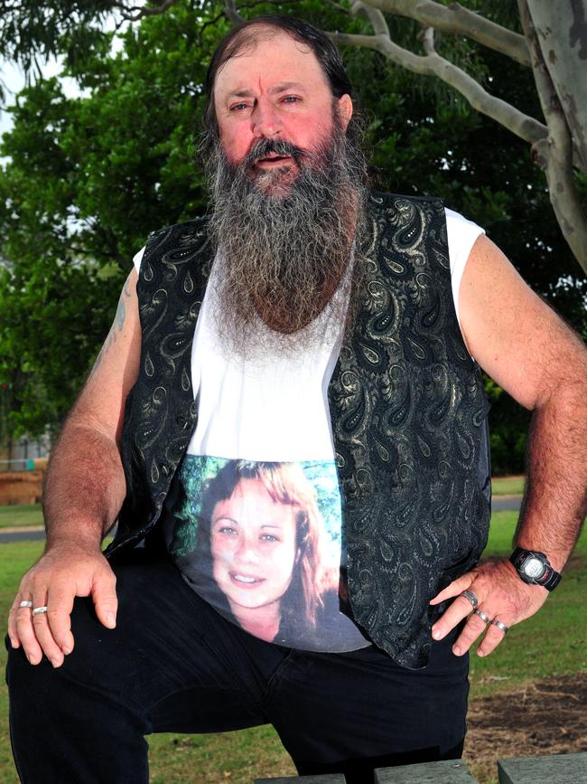 Mick Peet had shirts made in memory of Lateesha to wear at the sentencing of Malcolm Naden. Photo: Max Fleet / NewsMail