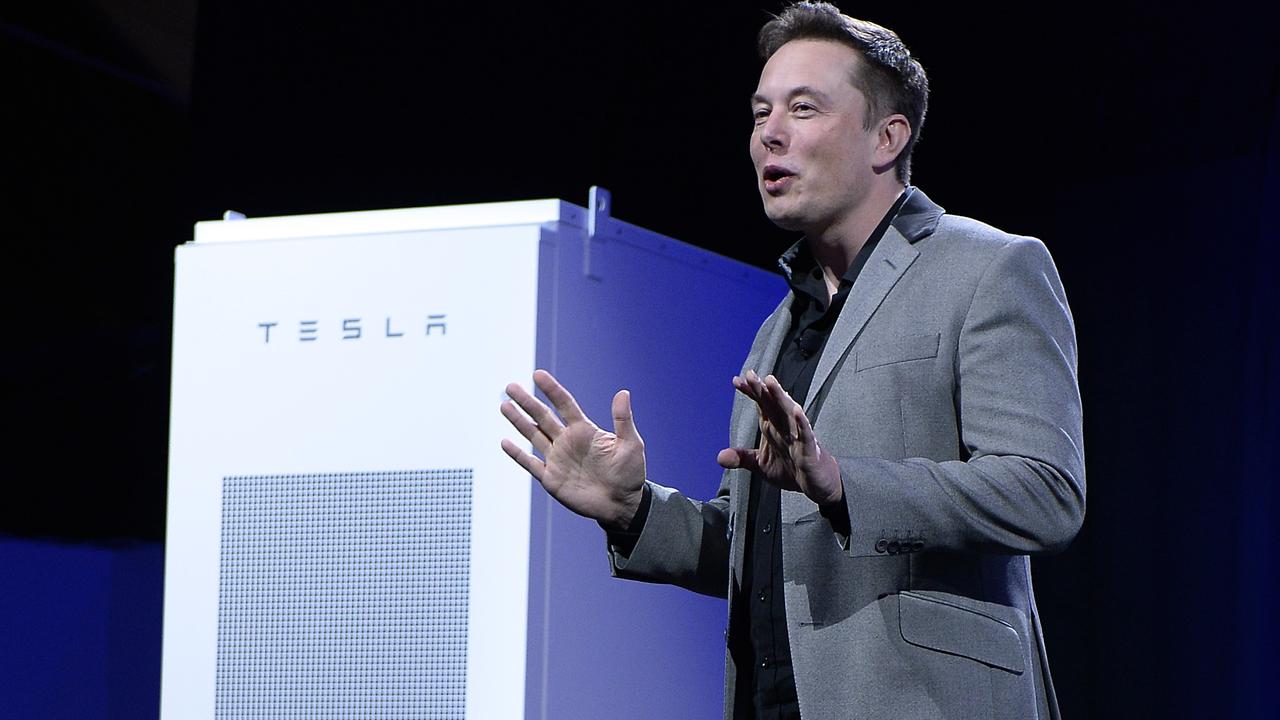 Elon Musk, CEO of Tesla, unveiled the Powerwall in 2015. Picture: Getty