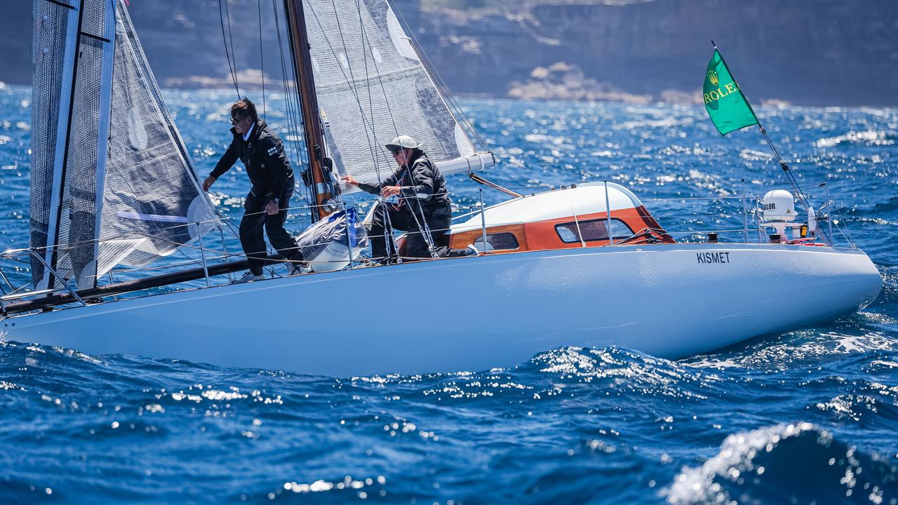 Sydney to Hobart timber minnow Kismet battling her way to Hobart in