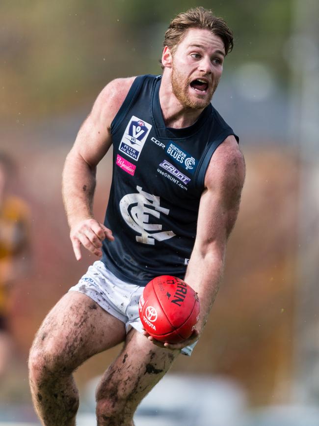 Tim Jones playing for Northern Blues in the VFL. Picture: Tim Murdoch.