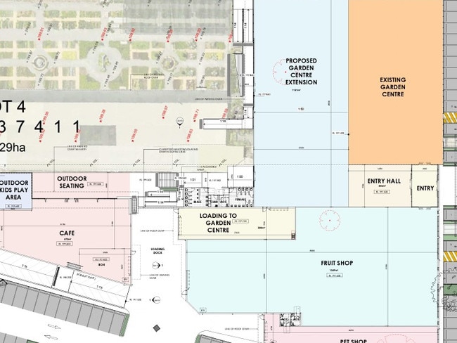 A diagram of the layout of the redeveloped Flower Power outlet at Terrey Hills. Picture: Supplied