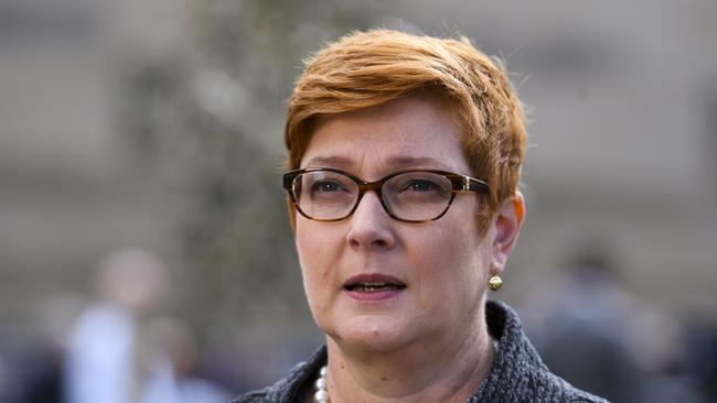 Foreign Minister Marise Payne. Picture: AAP