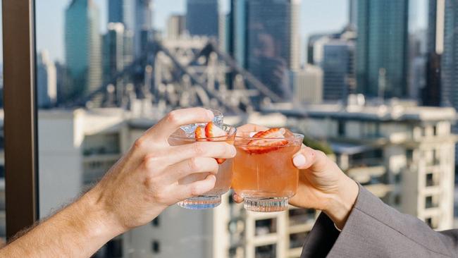 Sangria at Iris rooftop bar, Brisbane.