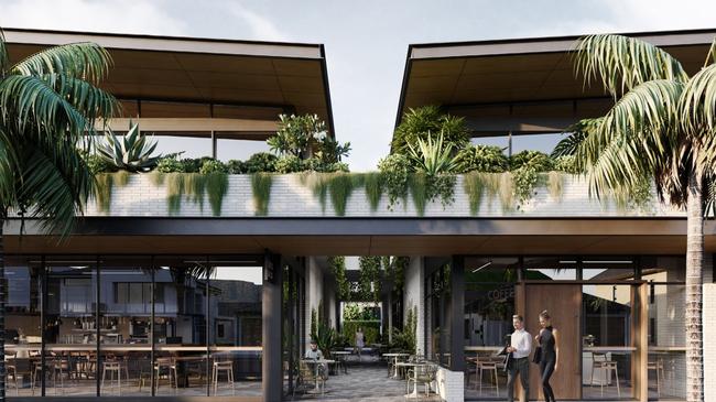 Artist impression of Oxley House, a proposed shopping centre for a site in Nobby Beach on the Gold Coast. Picture: Supplied.