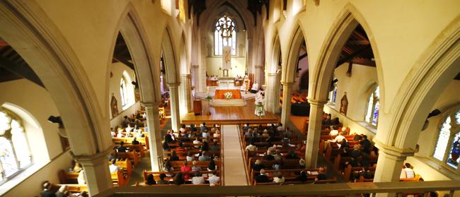 Easter Sunday mass at St Mary’s Cathedral. Picture: MATT THOMPSON