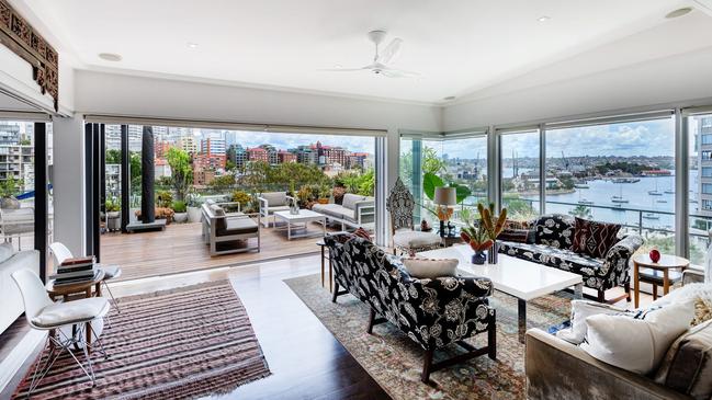 Departed Art Gallery of NSW boss Michael Brand and his wife Tina have adjusted their price expectations for their Elizabeth Bay apartment from $8.2m to $6.8m. Picture: realestate.com.au