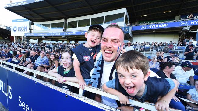 Fans packed Princes Park for the first match of AFLW five years ago.