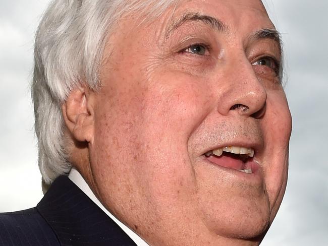 Businessman and former federal politician Clive Palmer speaks to the media as he leaves the Federal Court in Brisbane, Friday, Aug. 26, 2016. Mr Palmer took part in proceedings over the collapse of Queensland Nickel, the company behind the Yabulu Nickel refinery. (AAP Image/Dan Peled) NO ARCHIVING