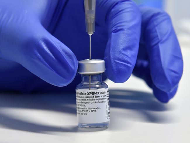 The government has doubled its order of the Pfizer vaccine. Picture: Christof Stache/AFP