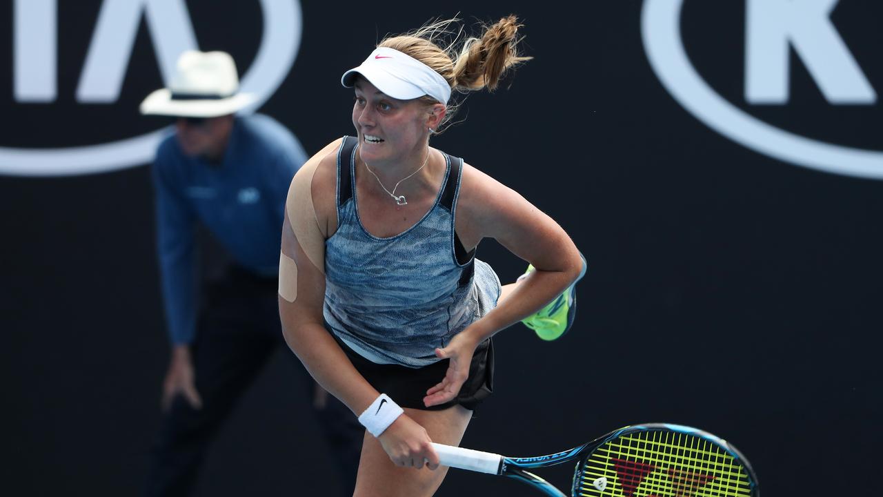 Zoe Hives made it to round 2 at the 2019 Australian Open. Picture: AAP Image