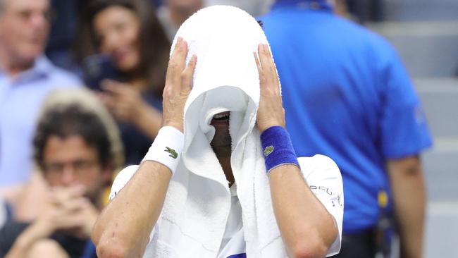 Novak Djokovic reduced to tears as he imploded against Daniil Medvedev