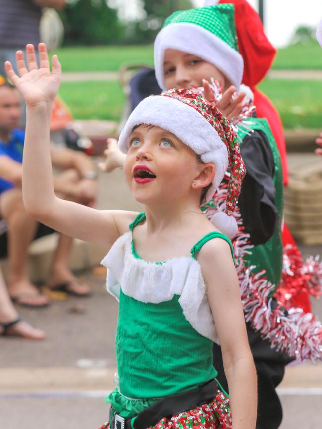 Kilarney Rankin in the annual Christmas Pageant and Parade down the Esplanade and Knuckey Streets. Picture: Glenn Campbell