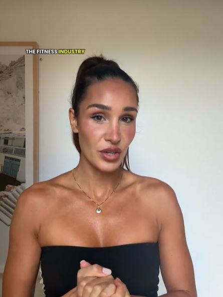 Kayla Itsines has unleashed at the fitness industry, claiming it has become ‘too sexualised’. Picture: TikTok/KaylaItsines