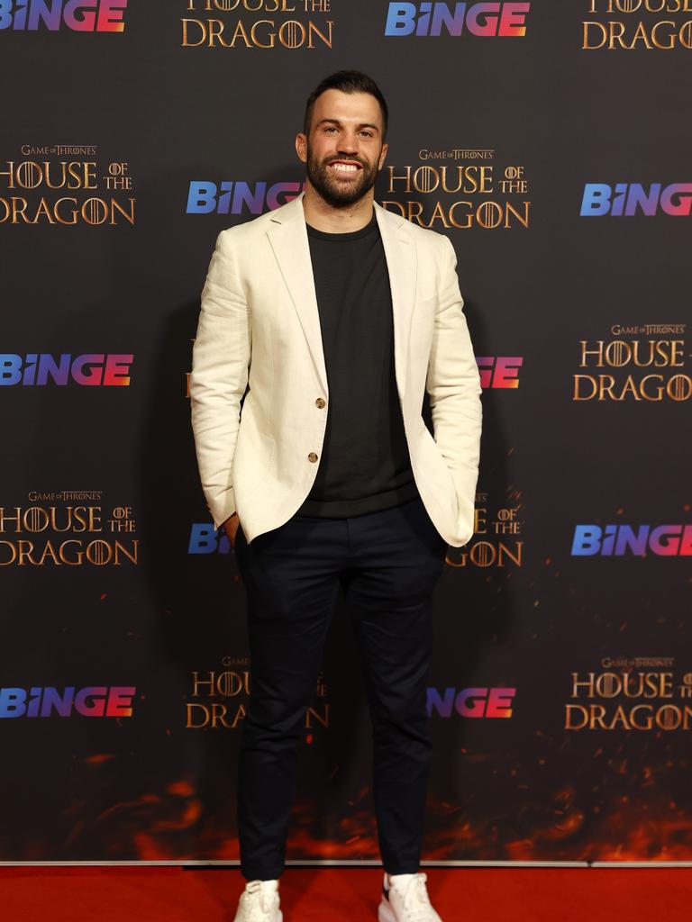 James Tedesco at the House of the Dragon Australian Premiere at Hoyts Entertainment Quarter. Picture: Jonathan Ng