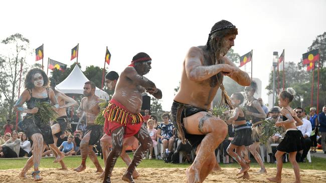 The WugulOra Morning Ceremony, an ancient smoking ceremony celebrating the world’s oldest living culture, is being held this year at Barangaroo at 7.45am. Free, tickets must be booked online. Picture: Joel Carrett