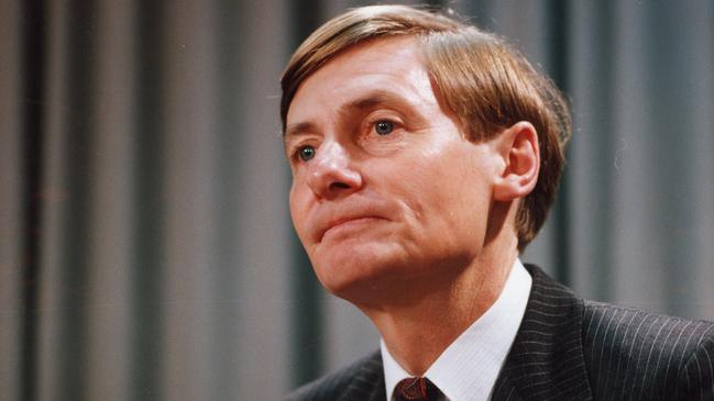 SA Premier John Bannon at press conference after his meeting in the Labor Caucus denied he was considering resigning or that he was preoccupied with shoring up his factional support within the ALP in 1992. Picture: File