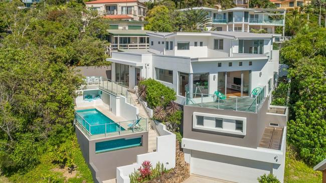 Karl and Jasmine Stefanovic recently purchased this four-bedroom ocean-view home at Sunshine Beach.