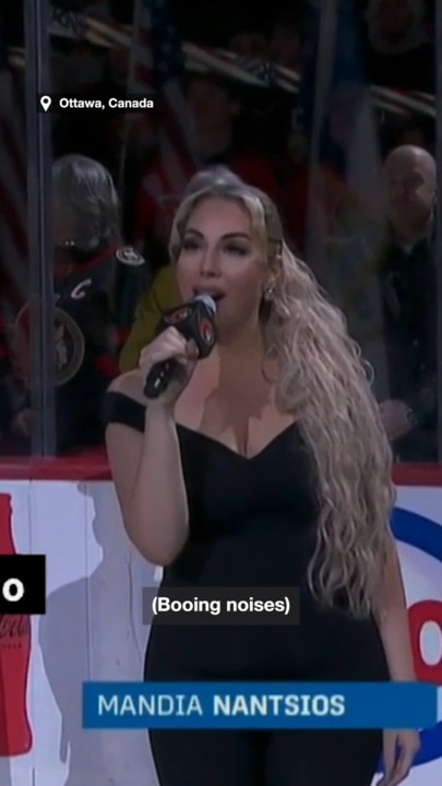 Canadian hockey fans boo U.S. anthem at NHL game