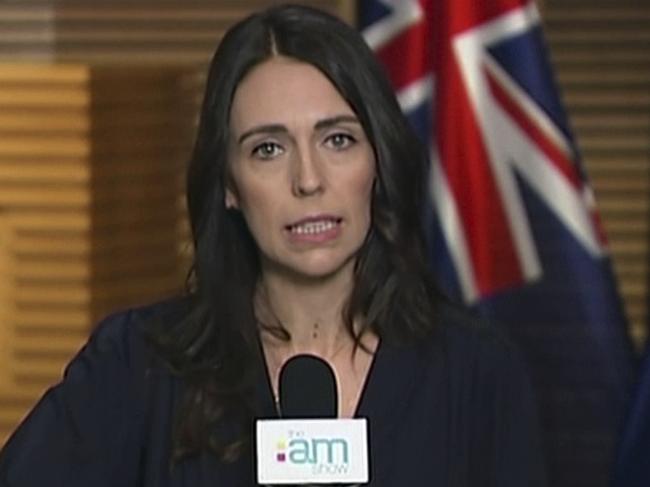 In this image made from a video, New Zealand Prime Minister Jacinda Ardern speaks during an interview in Wellington, New Zealand Tuesday, Feb. 19, 2019. Ardern said that no final decision has been made on whether Huawei equipment can be used in a planned network upgrade. (NEWSHUB via AP)