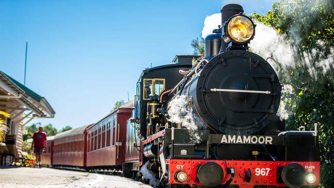 The Mary Valley Rattler is a restored steam train that draws dozens of tourists to the Gympie region every year.