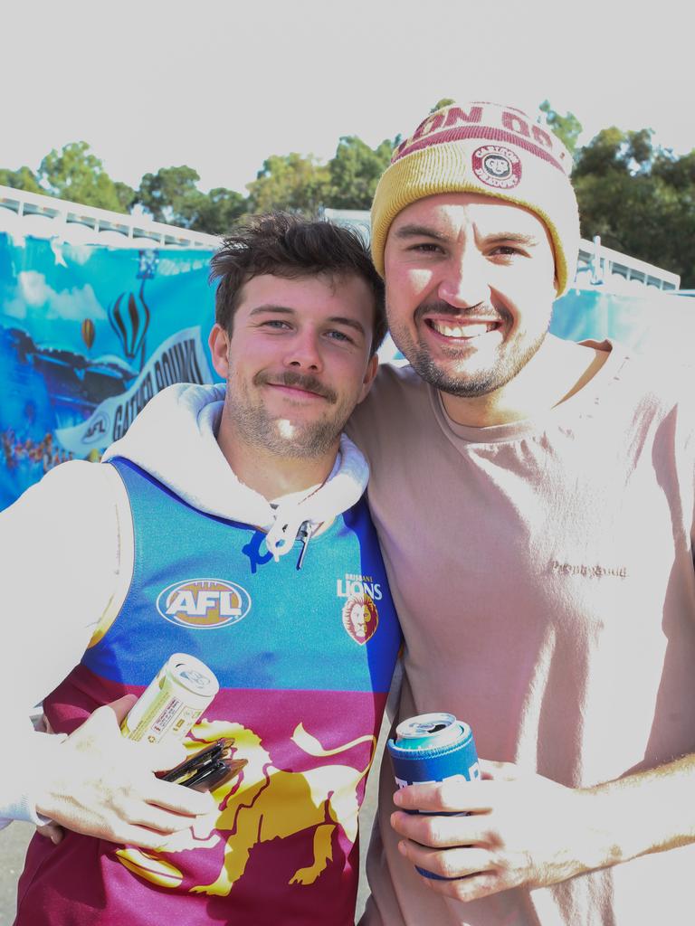 Footy fans soak up the action in SA for Saturday’s offering of Gather Round clashes. Picture Brett Hartwig