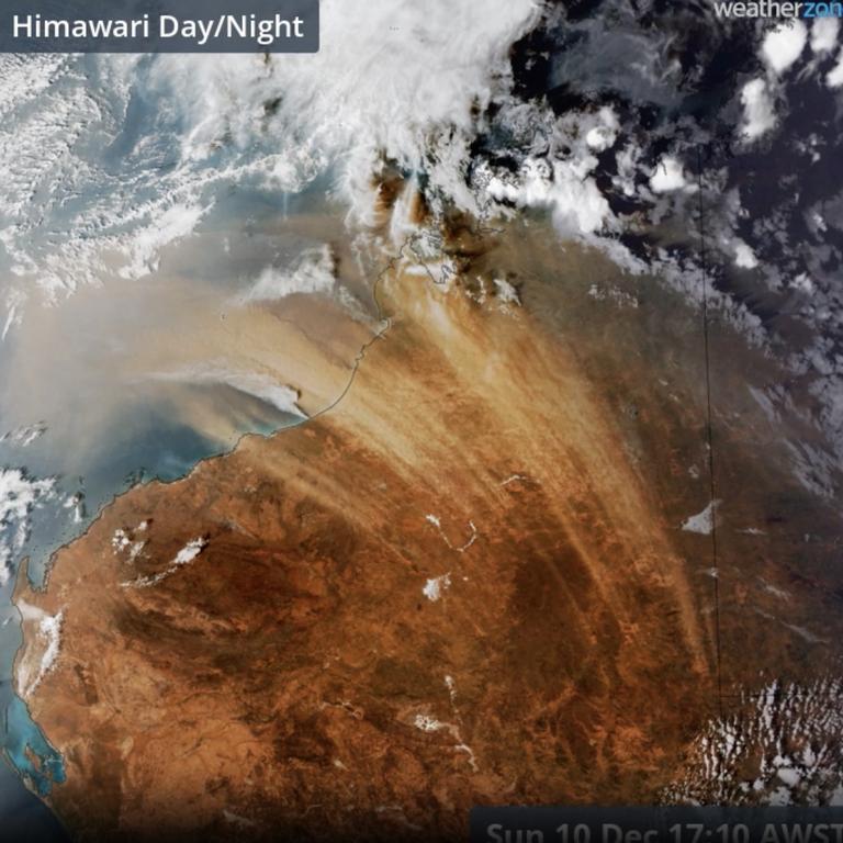 Images of the storm were captured by a satellite. Picture: Weatherzone.