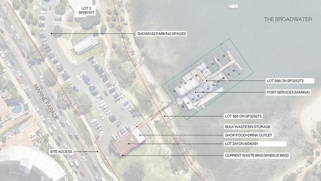 Plans for the redevelopment and expansion of Howard's Landing to create a new marina.