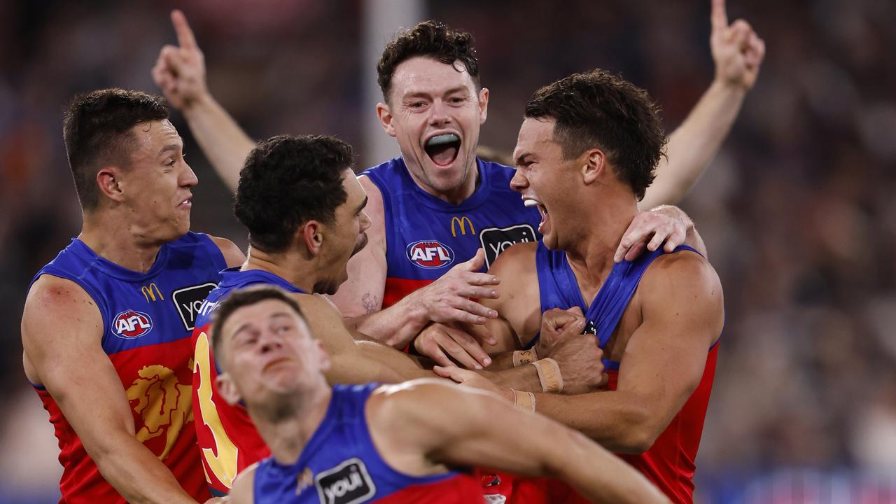 The Lions blitzed the Cats in the second half. Picture: Darrian Traynor/AFL Photos/via Getty Images