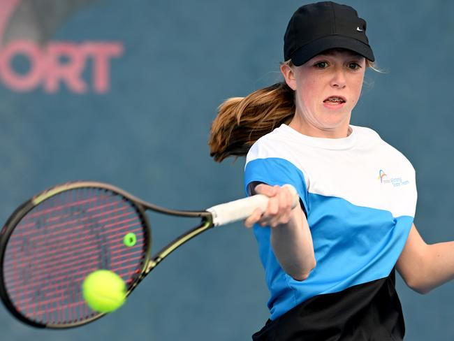 Victoria’s Ava Beck recently represented her state at the Australian Team Championships event on the Gold Coast. Picture: Tennis Australia/ BRADLEY KANARIS