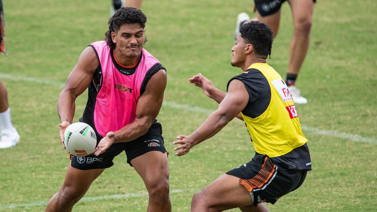 Blore sweated through a tough session at the new centre of excellence. Picture: Julian Andrews.