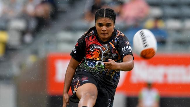 Akira Kelly in action for the indigenous All Stars. Picture: Evan Morgan