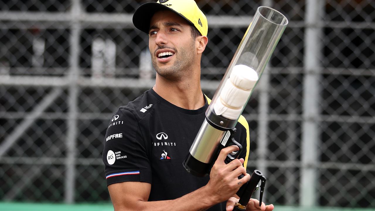 Daniel Ricciardo is clearly the popular figure in the Renault garage.
