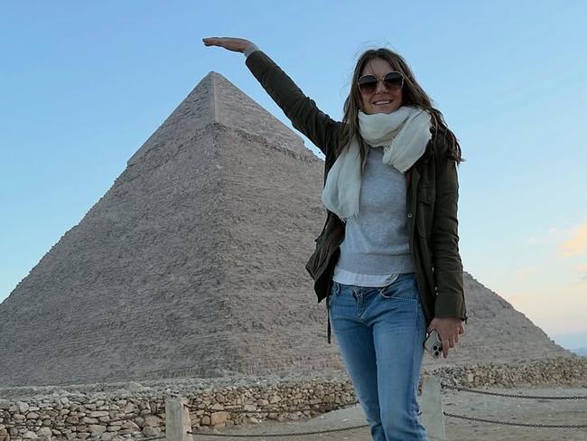 Instagram post of Liz Hurley in Egypt. Pic Instagram.