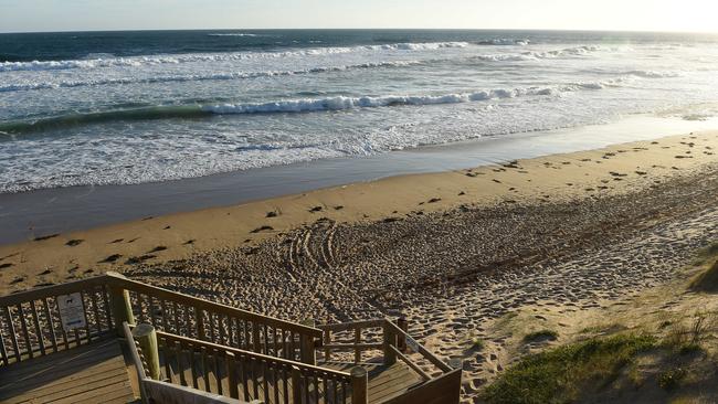 Four people were rescued at Thirteenth beach on Sunday. Picture: Josie Hayden