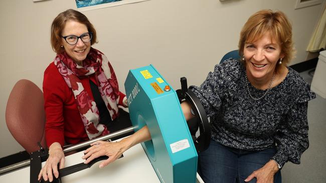 Deakin University Professor Julie Pasco and study participant Rhonda Gambetta. Picture: Alison Wynd