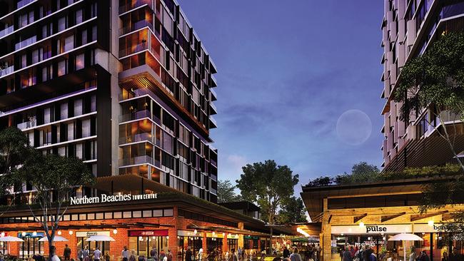 The future town centre at Frenchs Forest.